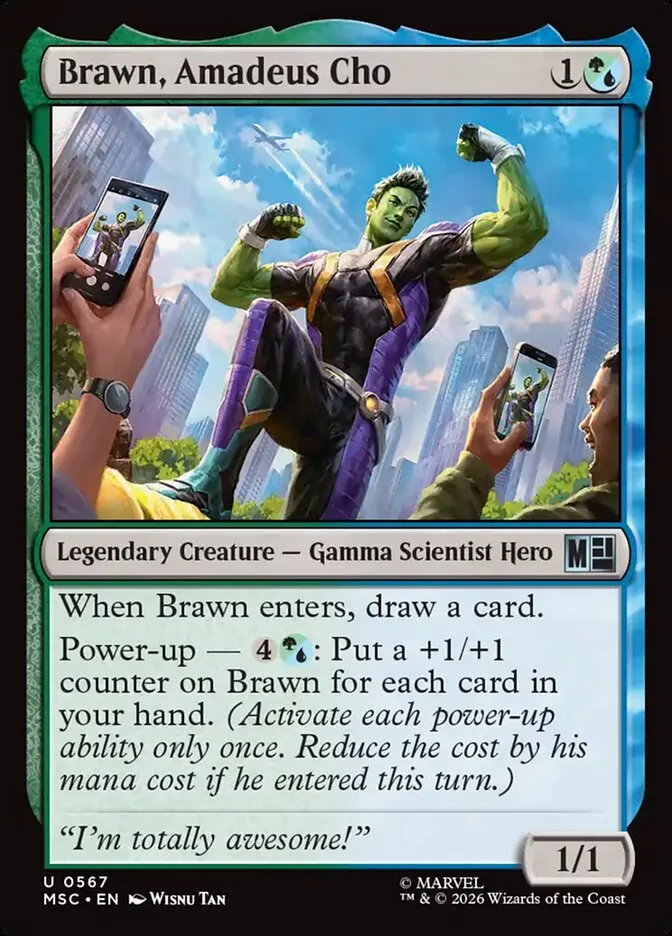 2026 Marvel Super Heroes Commander Brawn, Amadeus Cho #567 uncommon card image