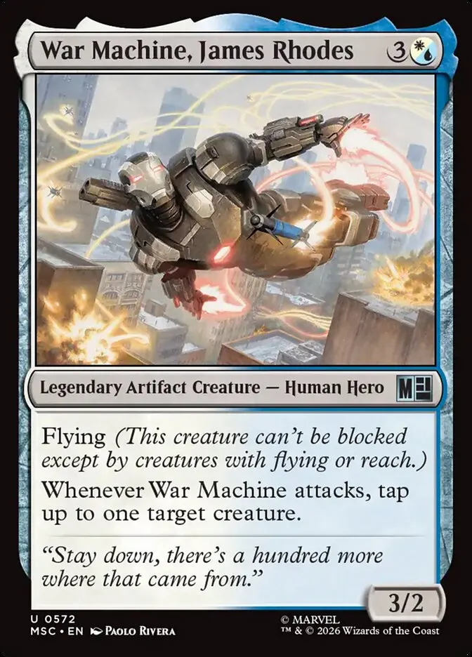 2026 Marvel Super Heroes Commander War Machine, James Rhodes #572 uncommon card image