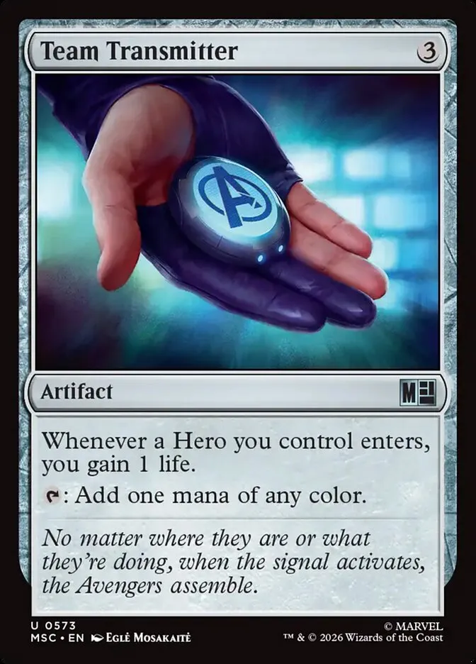 2026 Marvel Super Heroes Commander Team Transmitter uncommon #573 uncommon card image