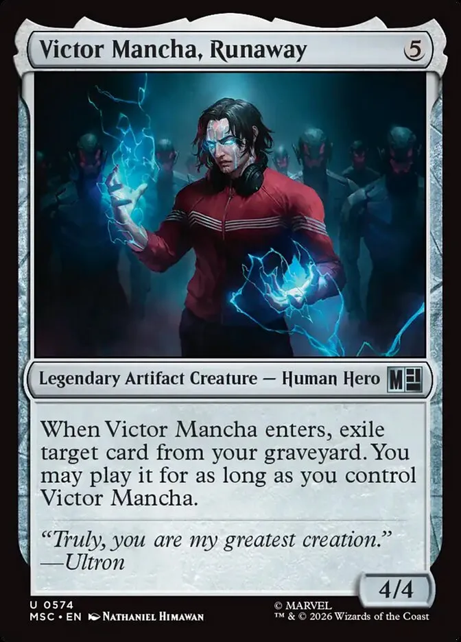 2026 Marvel Super Heroes Commander Victor Mancha, Runaway #574 uncommon card image