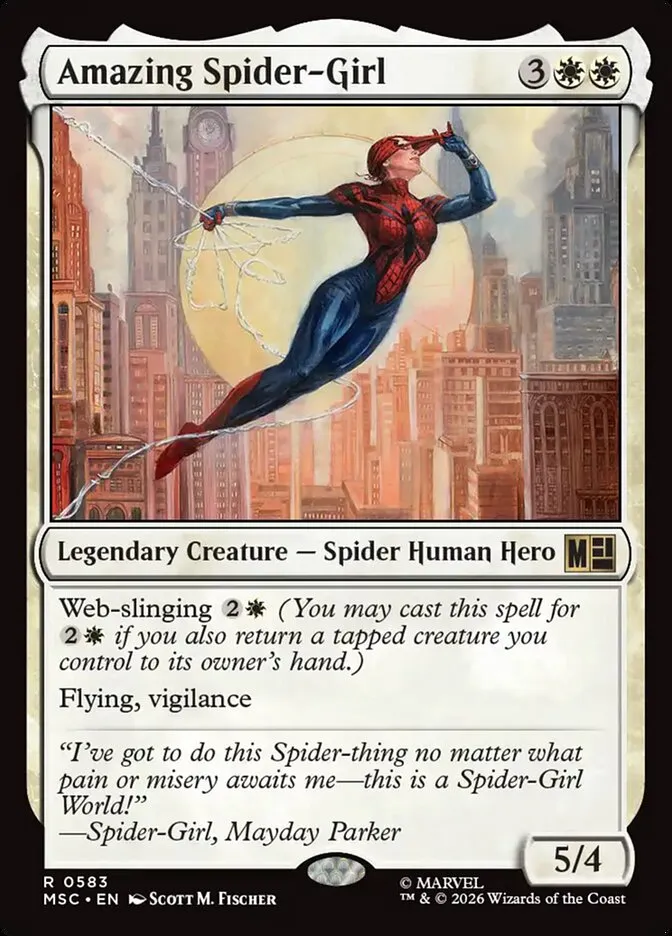 2026 Marvel Super Heroes Commander Amazing Spider-Girl #583 rare card image