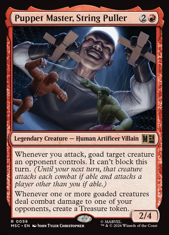 2026 Marvel Super Heroes Commander Puppet Master, String Puller rare #59 rare card image