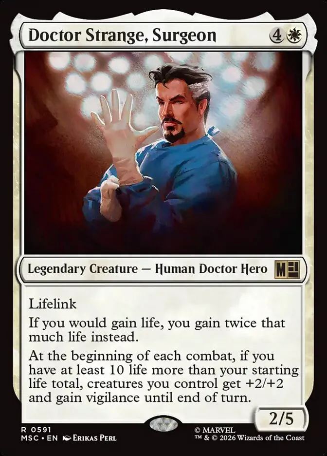 2026 Marvel Super Heroes Commander Doctor Strange, Surgeon #591 rare card image