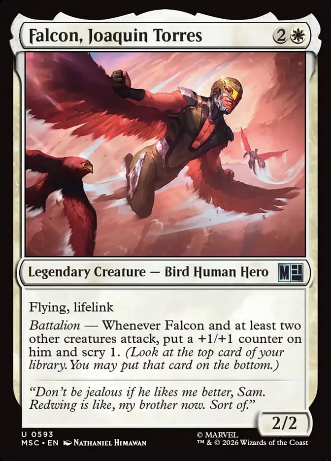 2026 Marvel Super Heroes Commander Falcon, Joaquin Torres #593 uncommon card image