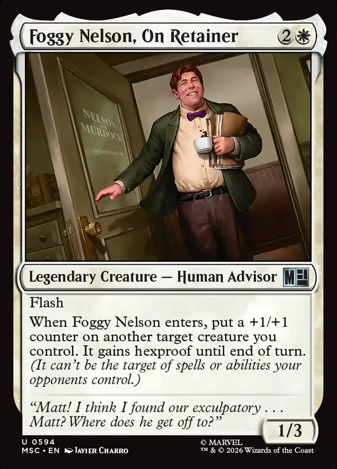 2026 Marvel Super Heroes Commander Foggy Nelson, On Retainer #594 uncommon card image
