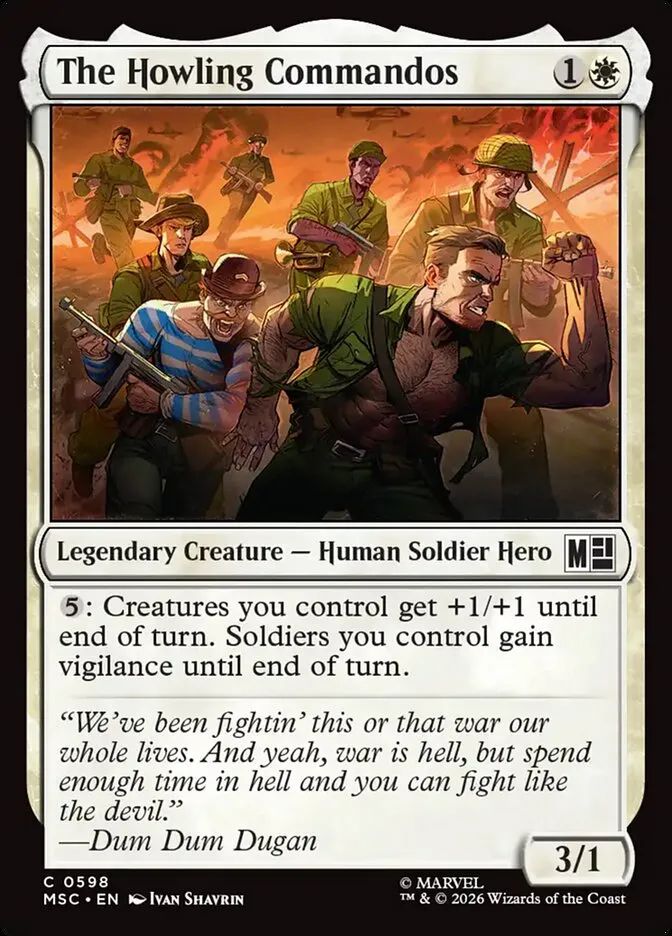 2026 Marvel Super Heroes Commander The Howling Commandos common #598 common card image