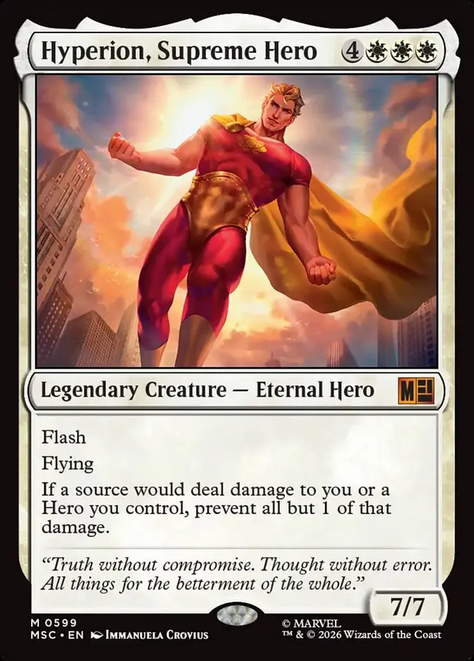 2026 Marvel Super Heroes Commander Hyperion, Supreme Hero #599 mythic card image