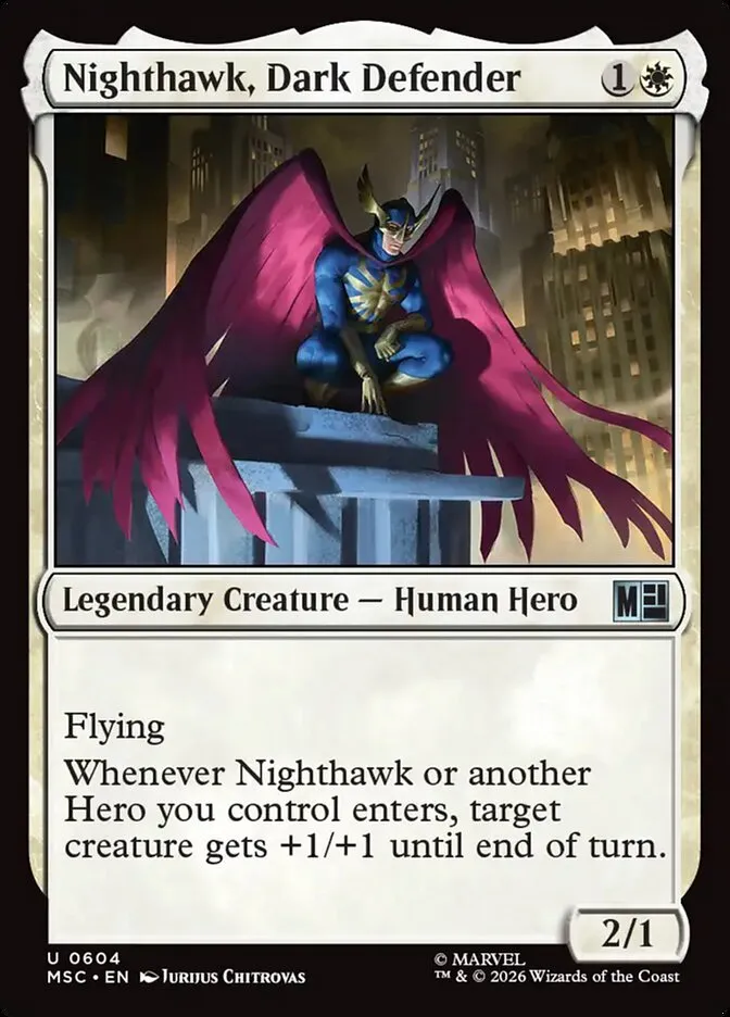 2026 Marvel Super Heroes Commander Nighthawk, Dark Defender uncommon #604 uncommon card image