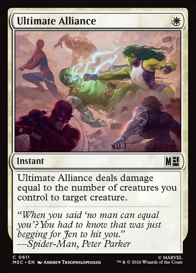 2026 Marvel Super Heroes Commander Ultimate Alliance common #611 common card image