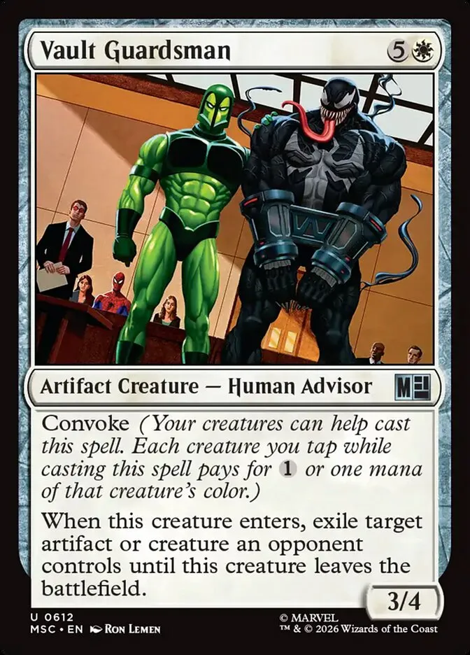2026 Marvel Super Heroes Commander Vault Guardsman #612 uncommon card image