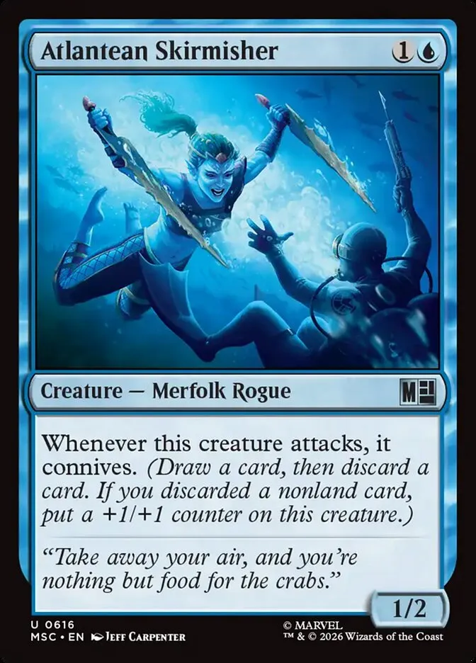 2026 Marvel Super Heroes Commander Atlantean Skirmisher #616 uncommon card image