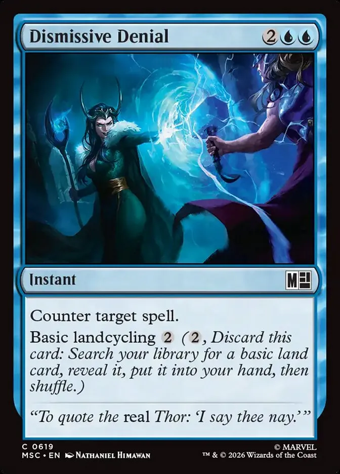 2026 Marvel Super Heroes Commander Dismissive Denial common #619 common card image
