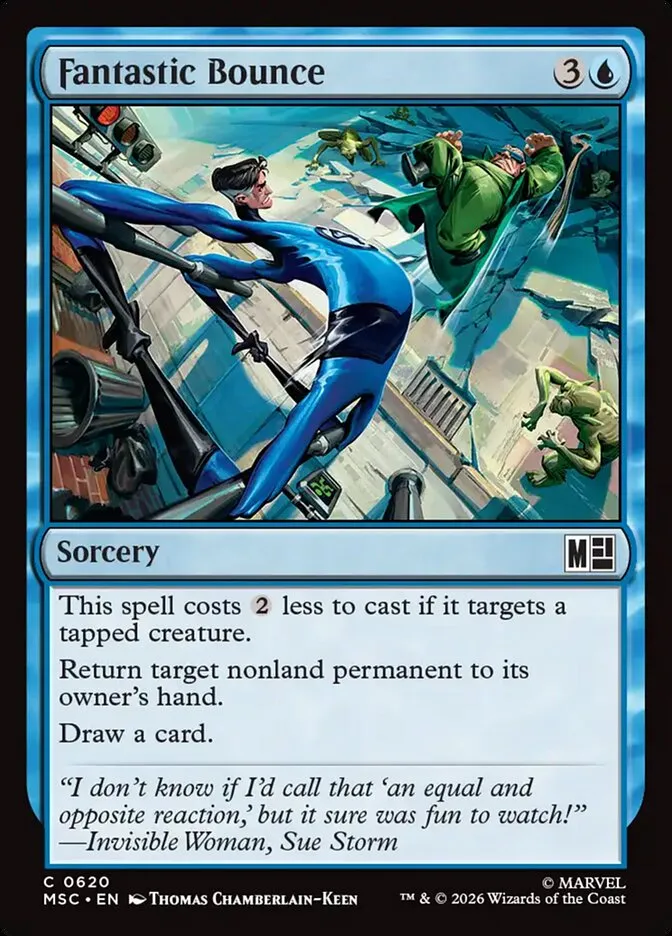 2026 Marvel Super Heroes Commander Fantastic Bounce common #620 common card image