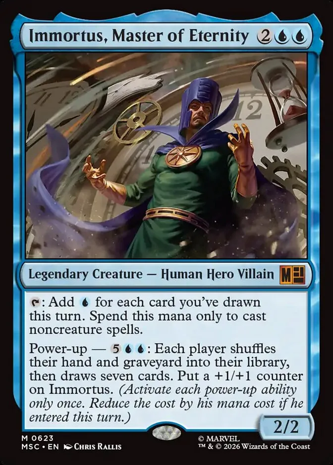 2026 Marvel Super Heroes Commander Immortus, Master of Eternity #623 mythic card image