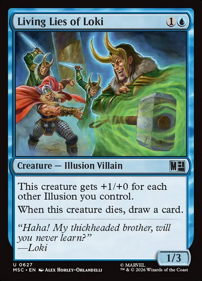 2026 Marvel Super Heroes Commander Living Lies of Loki #627 uncommon card image