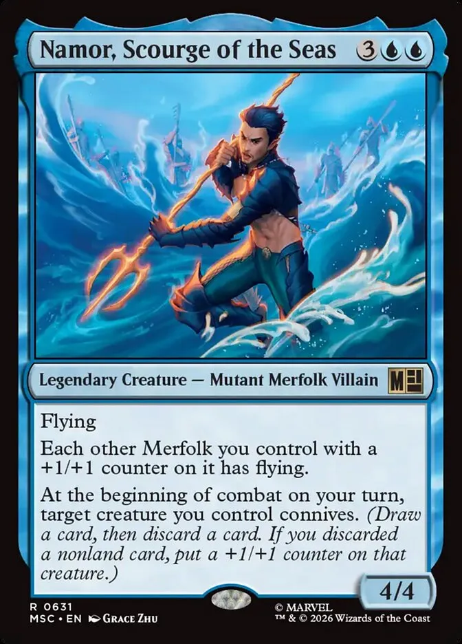 2026 Marvel Super Heroes Commander Namor, Scourge of the Seas #631 rare card image