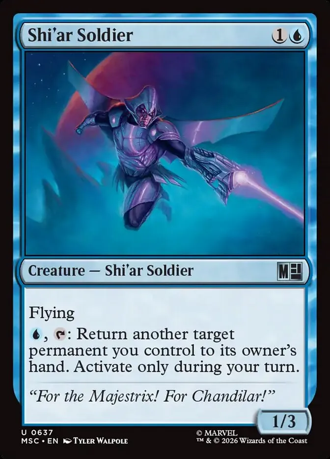 2026 Marvel Super Heroes Commander Shi'ar Soldier #637 uncommon card image