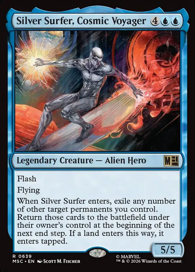 2026 Marvel Super Heroes Commander Silver Surfer, Cosmic Voyager #639 rare card image