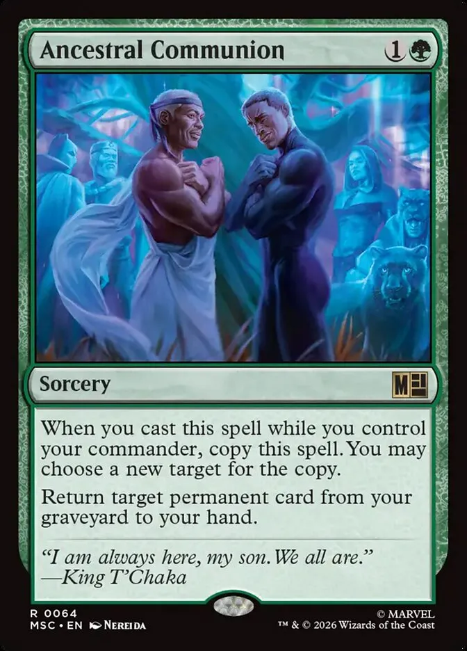 2026 Marvel Super Heroes Commander Ancestral Communion rare #64 rare card image