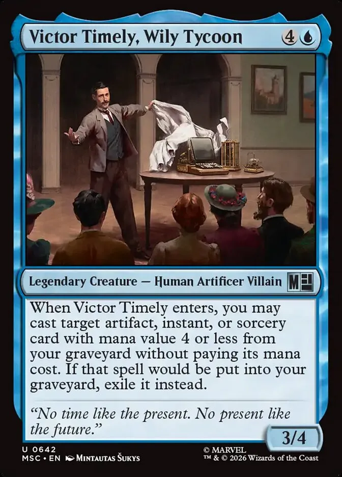 2026 Marvel Super Heroes Commander Victor Timely, Wily Tycoon #642 uncommon card image