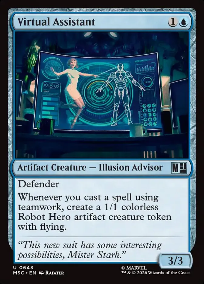2026 Marvel Super Heroes Commander Virtual Assistant uncommon #643 uncommon card image