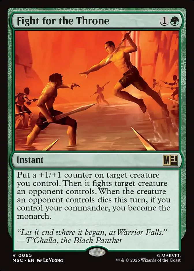 2026 Marvel Super Heroes Commander Fight for the Throne rare #65 rare card image