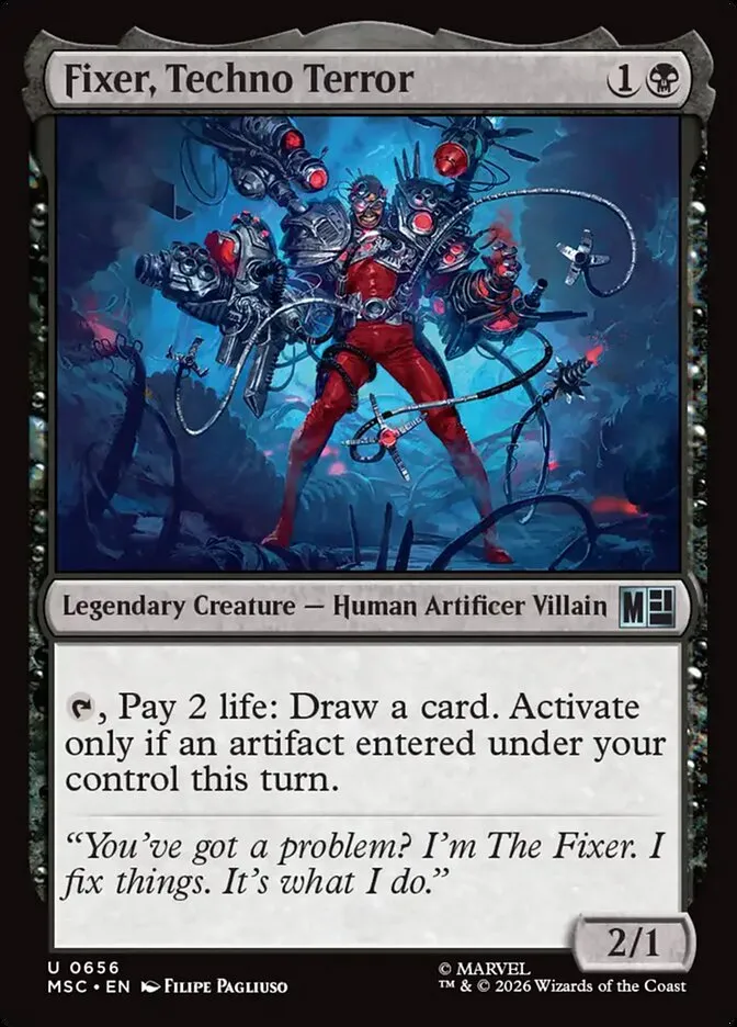 2026 Marvel Super Heroes Commander Fixer, Techno Terror uncommon #656 uncommon card image