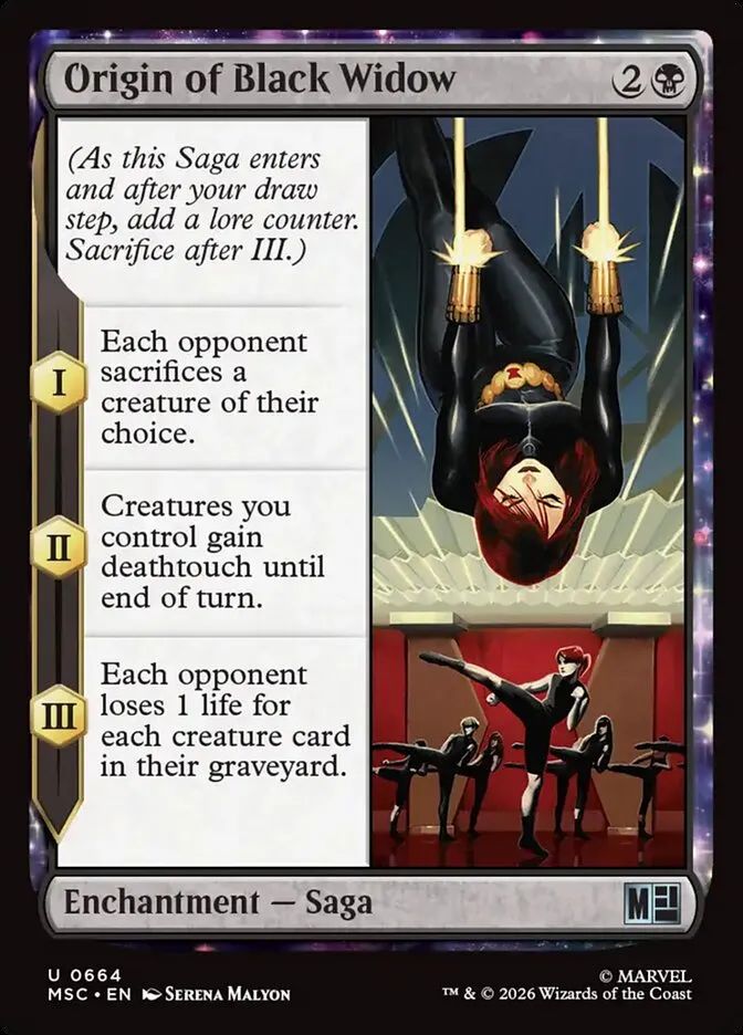 2026 Marvel Super Heroes Commander Origin of Black Widow #664 uncommon card image