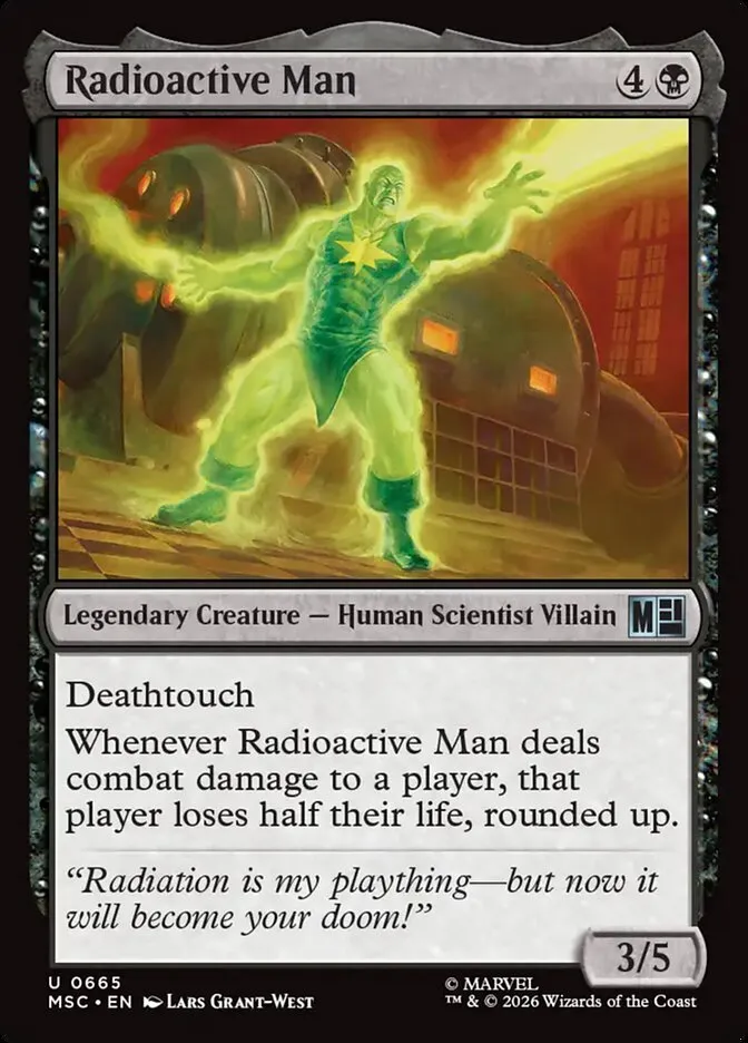 2026 Marvel Super Heroes Commander Radioactive Man uncommon #665 uncommon card image