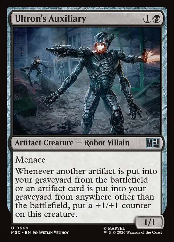 2026 Marvel Super Heroes Commander Ultron's Auxiliary #669 uncommon card image