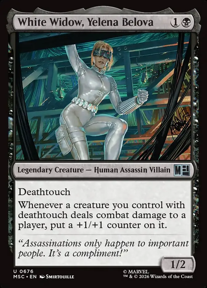 2026 Marvel Super Heroes Commander White Widow, Yelena Belova #676 uncommon card image