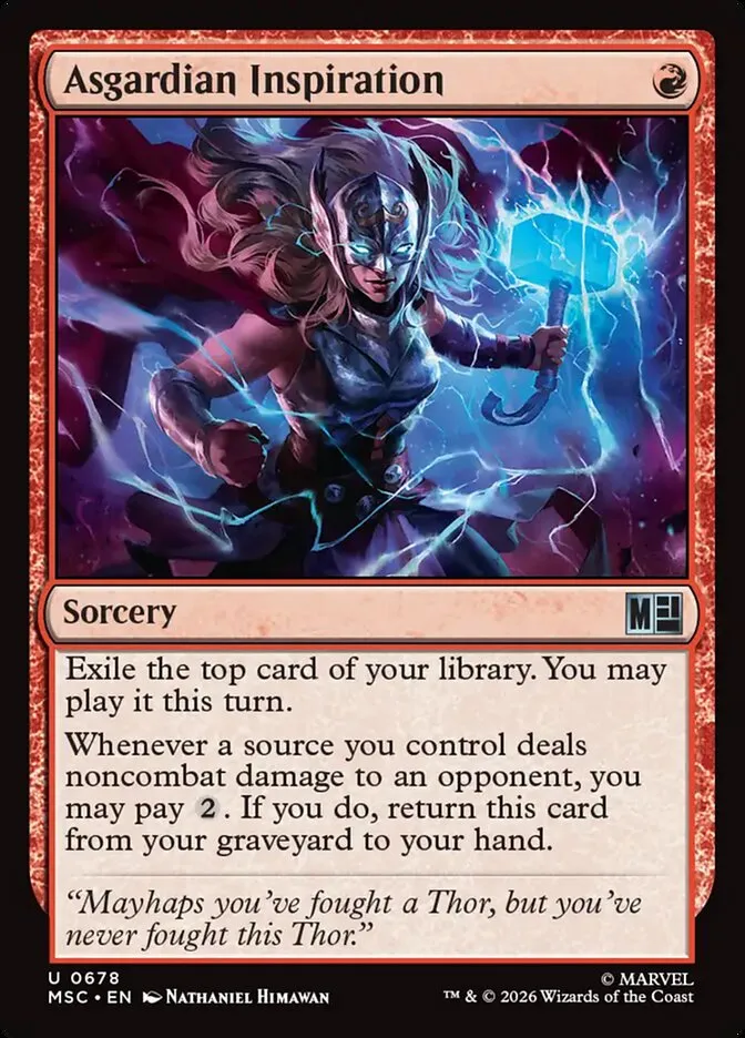 2026 Marvel Super Heroes Commander Asgardian Inspiration #678 uncommon card image