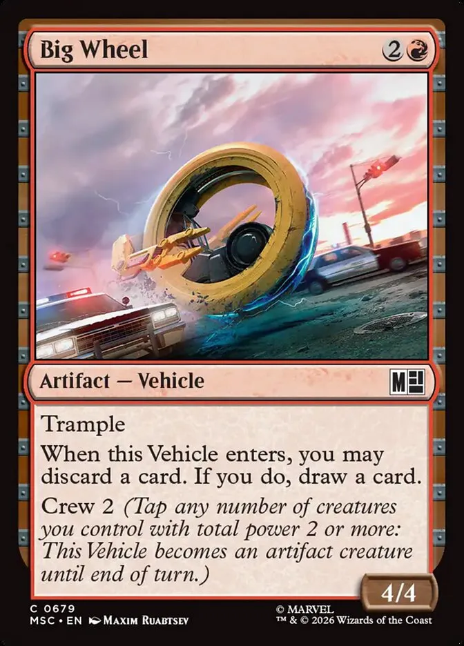 2026 Marvel Super Heroes Commander Big Wheel common #679 common card image