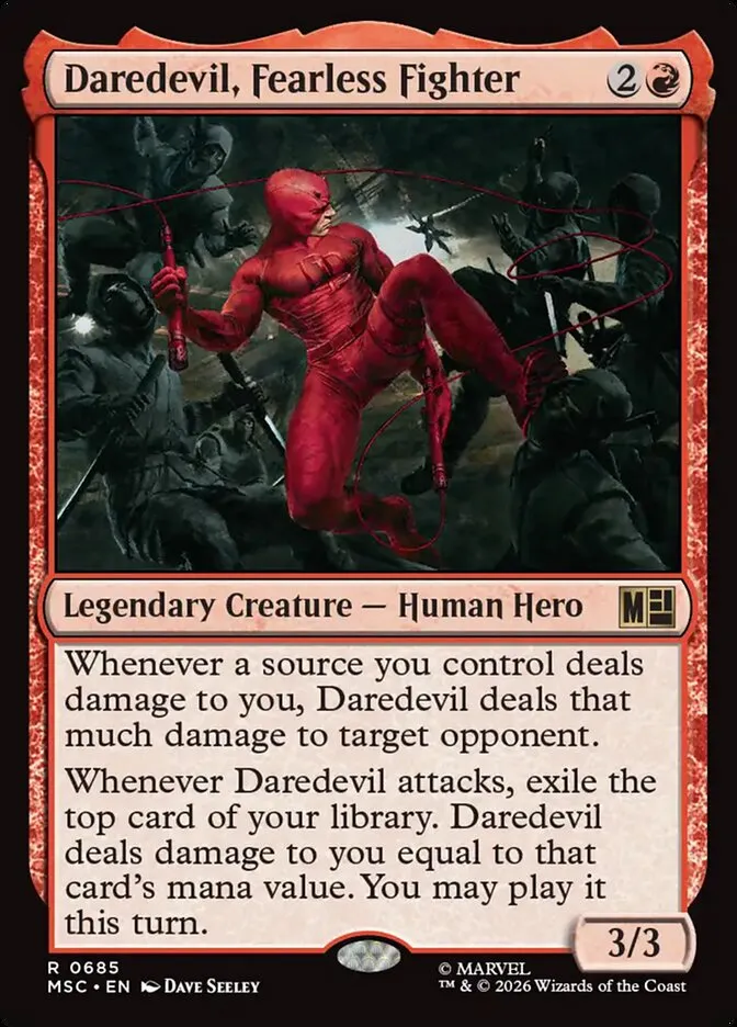 2026 Marvel Super Heroes Commander Daredevil, Fearless Fighter #685 rare card image