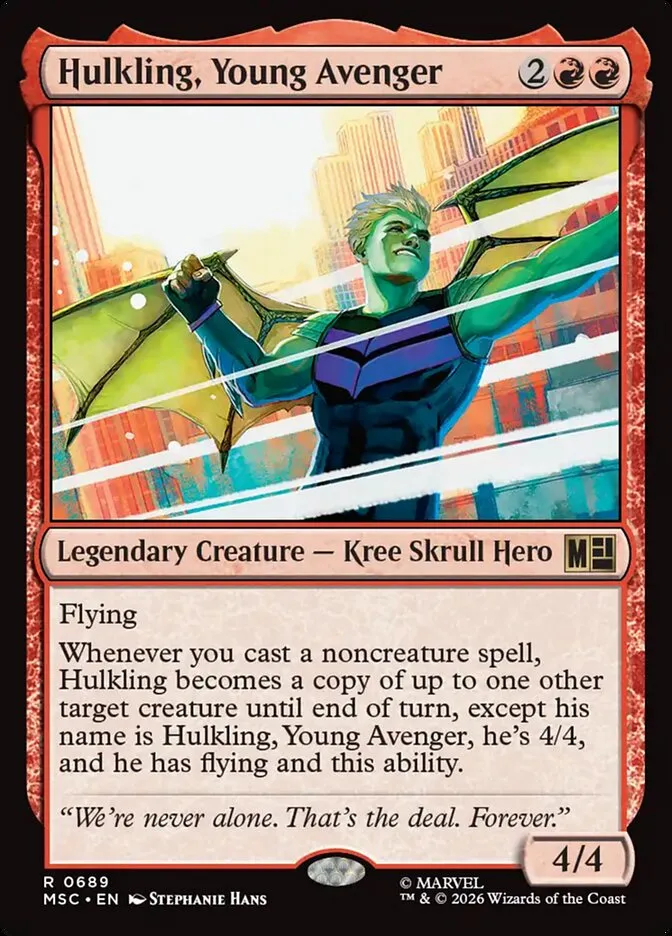 2026 Marvel Super Heroes Commander Hulkling, Young Avenger #689 rare card image