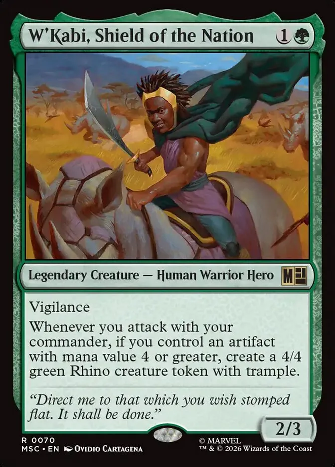 2026 Marvel Super Heroes Commander W'Kabi, Shield of the Nation rare #70 rare card image