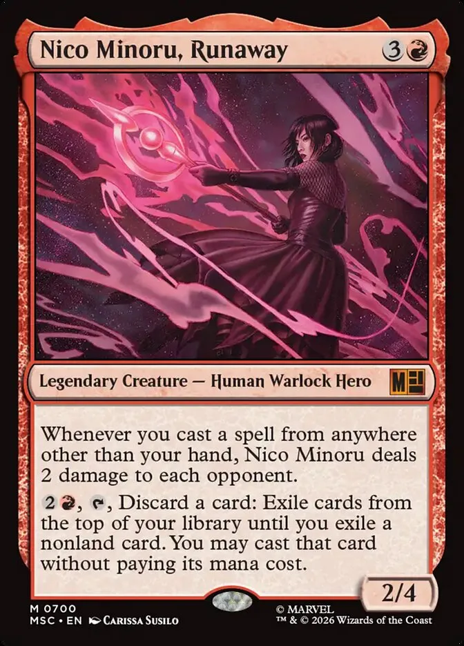 2026 Marvel Super Heroes Commander Nico Minoru, Runaway #700 mythic card image