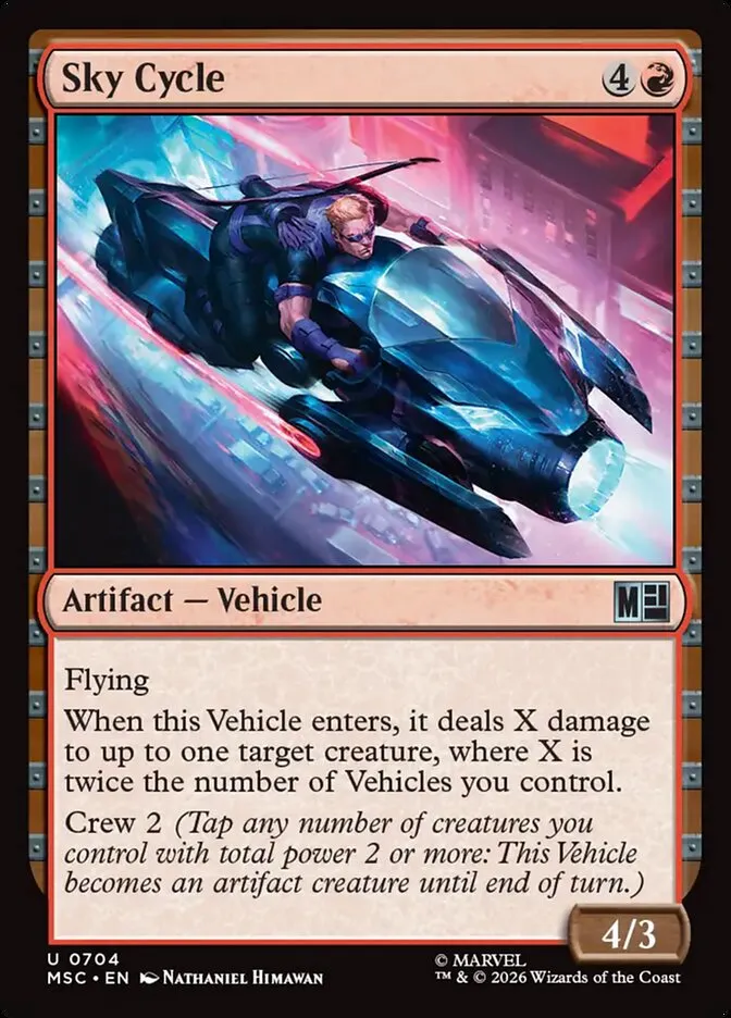 2026 Marvel Super Heroes Commander Sky Cycle #704 uncommon card image