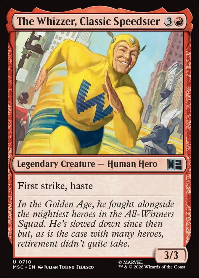 2026 Marvel Super Heroes Commander The Whizzer, Classic Speedster #710 uncommon card image