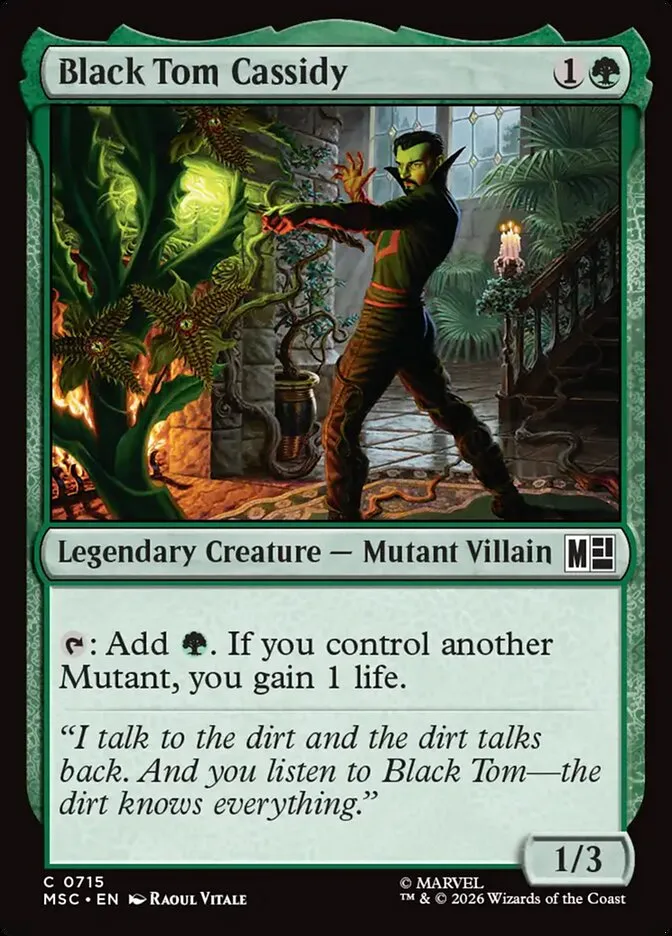 2026 Marvel Super Heroes Commander Black Tom Cassidy common #715 common card image