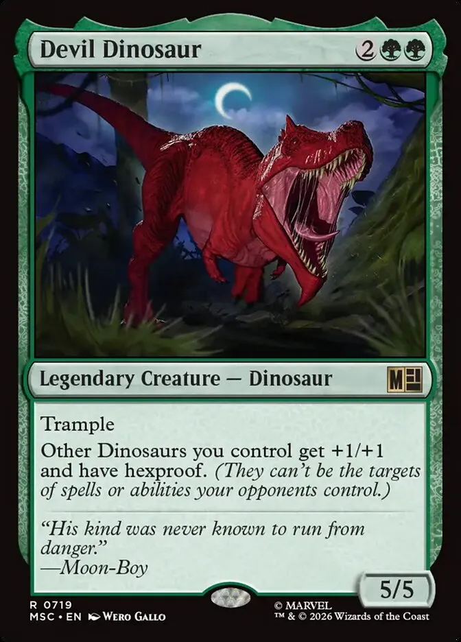 2026 Marvel Super Heroes Commander Devil Dinosaur rare #719 rare card image
