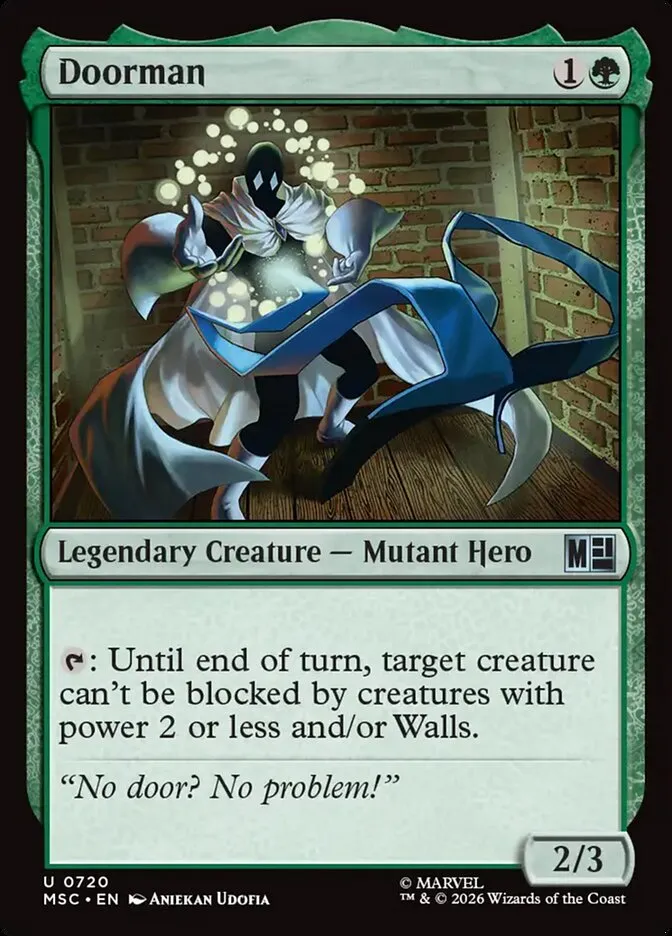 2026 Marvel Super Heroes Commander Doorman #720 uncommon card image