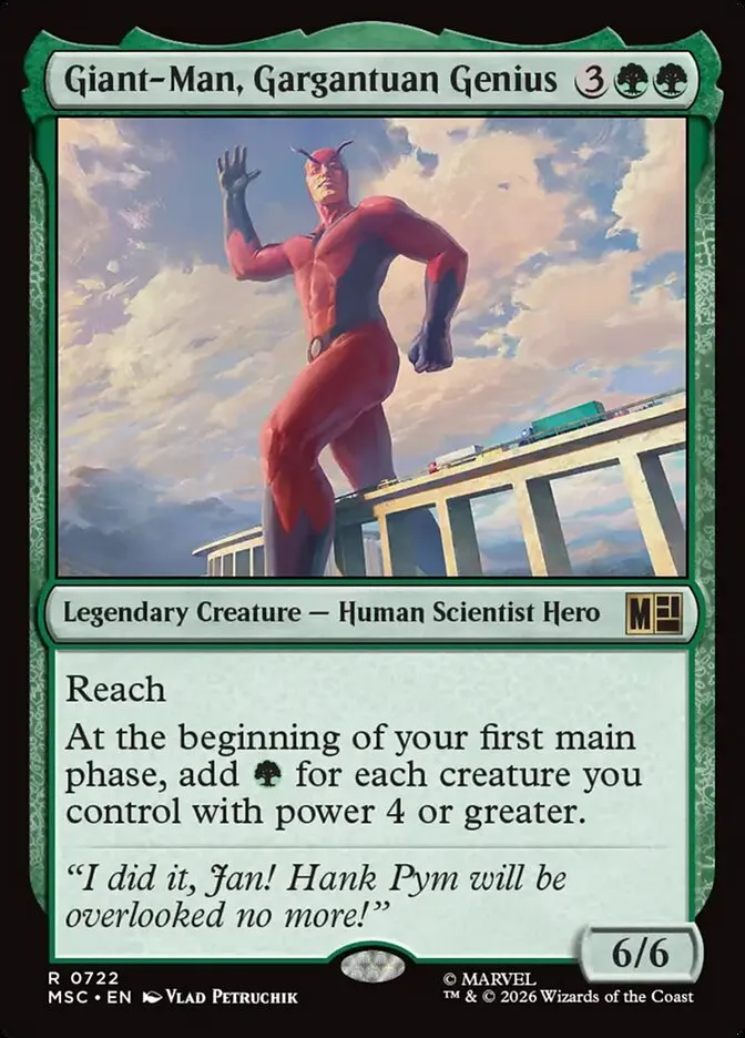 2026 Marvel Super Heroes Commander Giant-Man, Gargantuan Genius #722 rare card image
