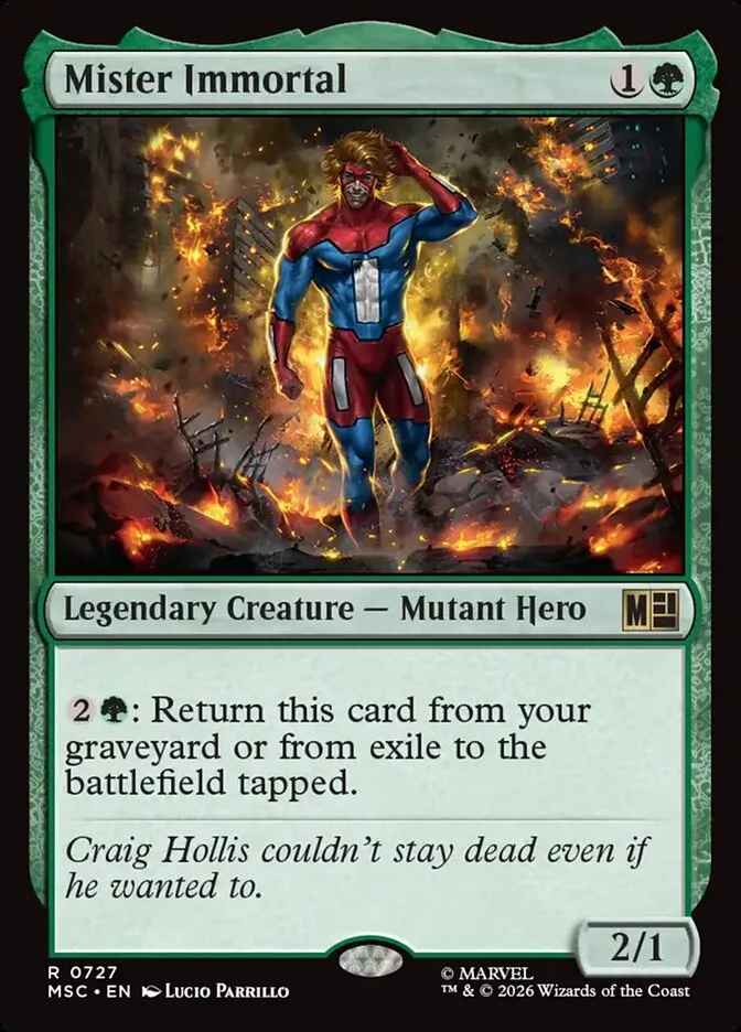 2026 Marvel Super Heroes Commander Mister Immortal #727 rare card image