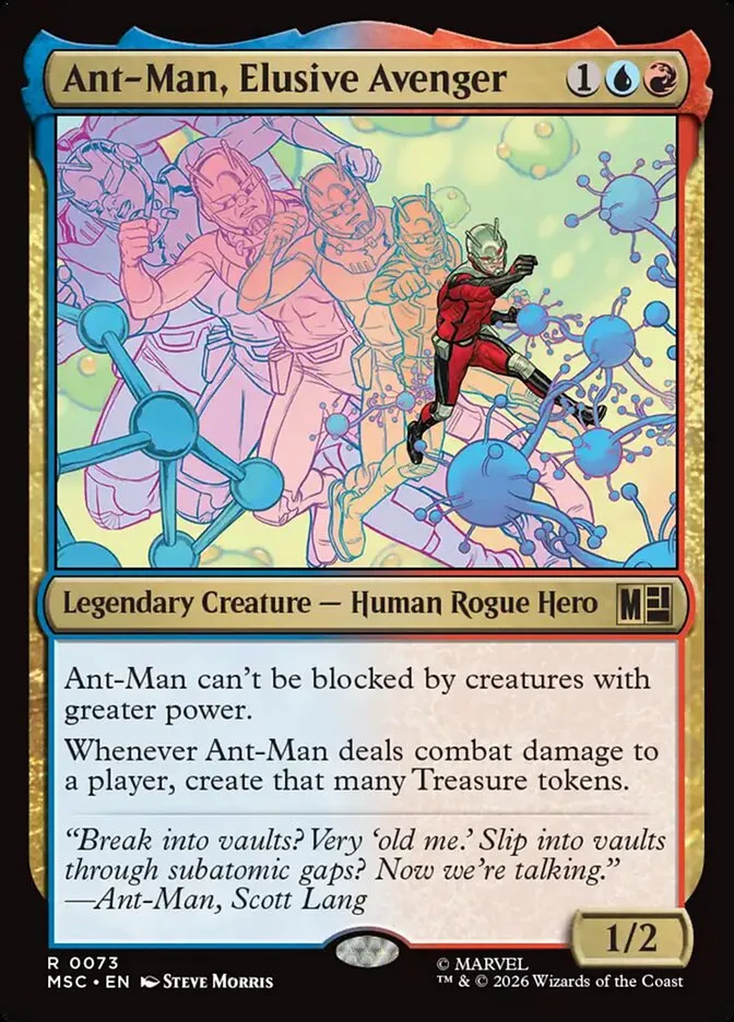 2026 Marvel Super Heroes Commander Ant-Man, Elusive Avenger rare #73 rare card image