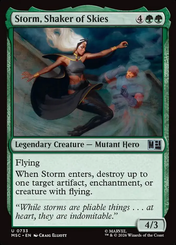 2026 Marvel Super Heroes Commander Storm, Shaker of Skies #733 uncommon card image