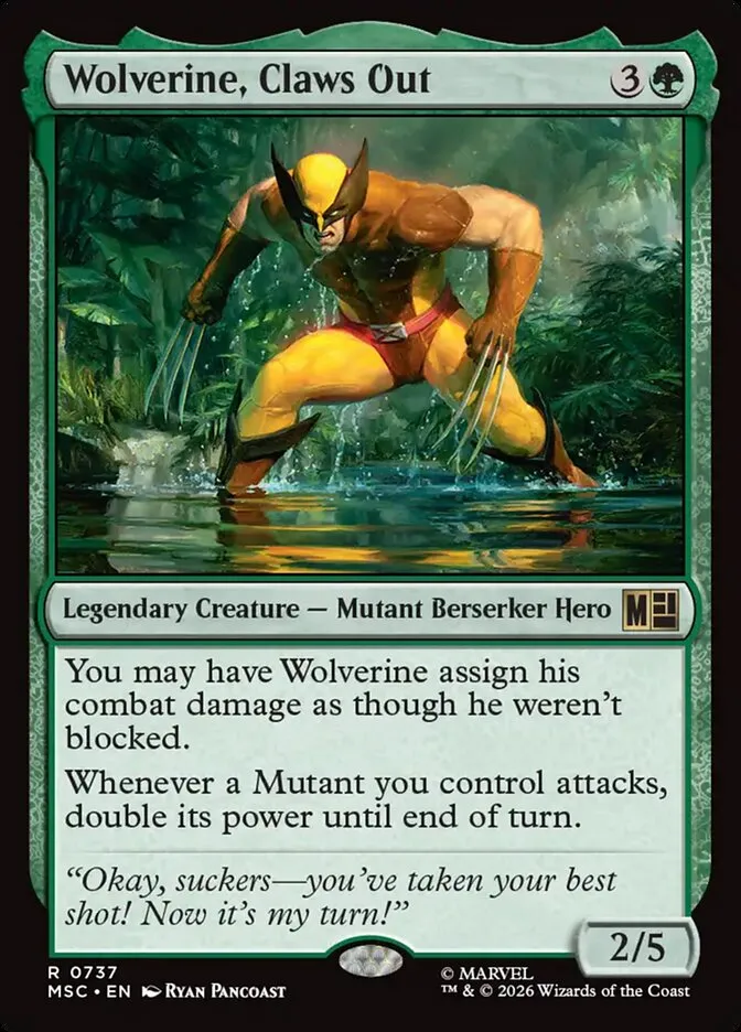2026 Marvel Super Heroes Commander Wolverine, Claws Out #737 rare card image
