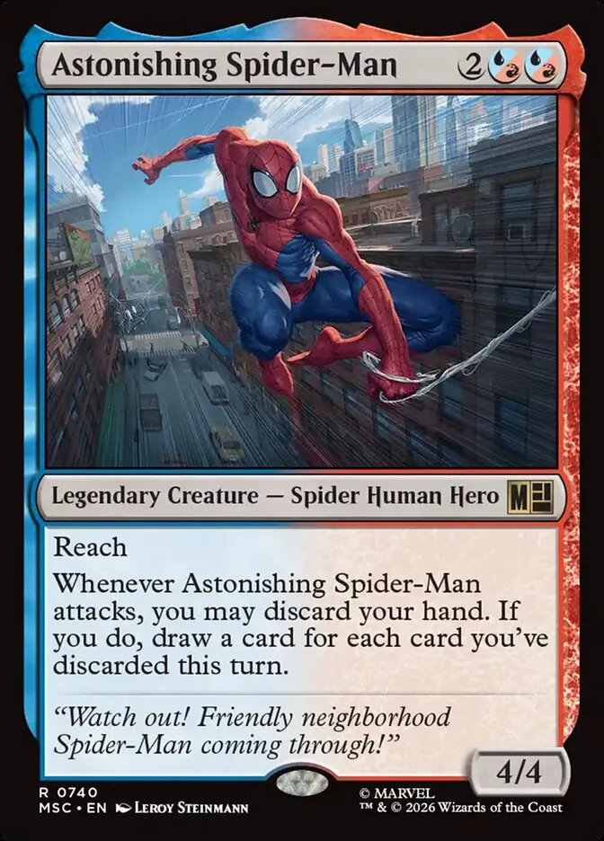 2026 Marvel Super Heroes Commander Astonishing Spider-Man #740 rare card image
