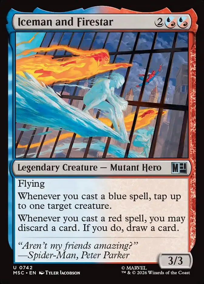 2026 Marvel Super Heroes Commander Iceman and Firestar #742 uncommon card image