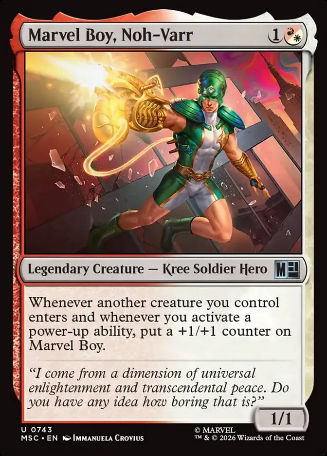 2026 Marvel Super Heroes Commander Marvel Boy, Noh-Varr #743 uncommon card image